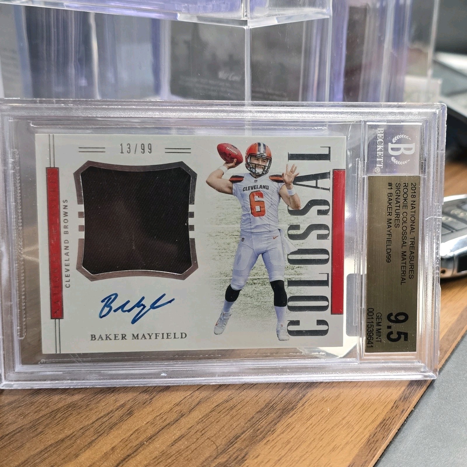 2018 Panini National Treasures Rookie Colossal Baker Mayfield #RCS-BM /99 Auto