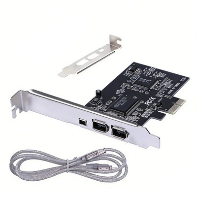 PCI-E Express FireWire 1394a IEEE1394 Card w/Low Profile Bracket US Stock