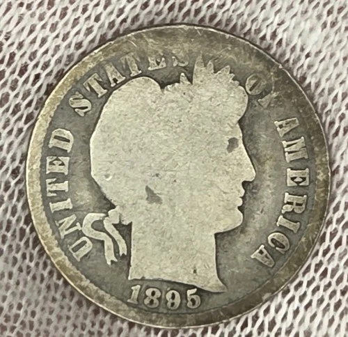 C185. 1895 S Barber Dime 10c Circulated