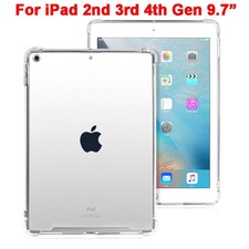 For Apple iPad 2nd 3rd 4th Generation 9.7 inch TPU Shockproof Cover Clear Case