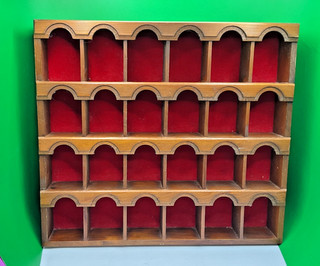 VTG 1960/70s Wooden Curio Shadow Box Arched Display VGC RTH .33x 29.5 cm