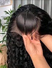 6x4 Glueless Human Hair Wigs 180 Density Deep Wave Transparent Lace 30 Inch