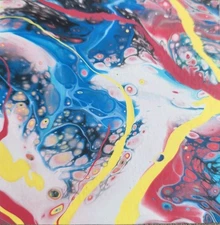 4”x4” Original Abstract Acrylic Painting,  MRI Scan, ShineGoldenArt