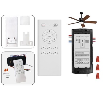 DC Output Ceiling Fan Receiver With 6 Speed Remote Control Functionality