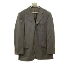 Ermenegildo Zegna Taglio Esclusivo Grey Wool Suit Jacket Blazer 50R US 40R 96