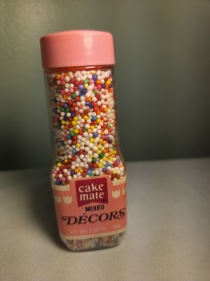Cake Mate Vintage 1982 Mixed Decor Sprinkles New 2 Oz Cake Decorating RARE USA