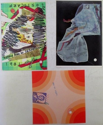 Sas Colby / Colby Sas artist Three Pieces of Postcard/Mail Art 1981