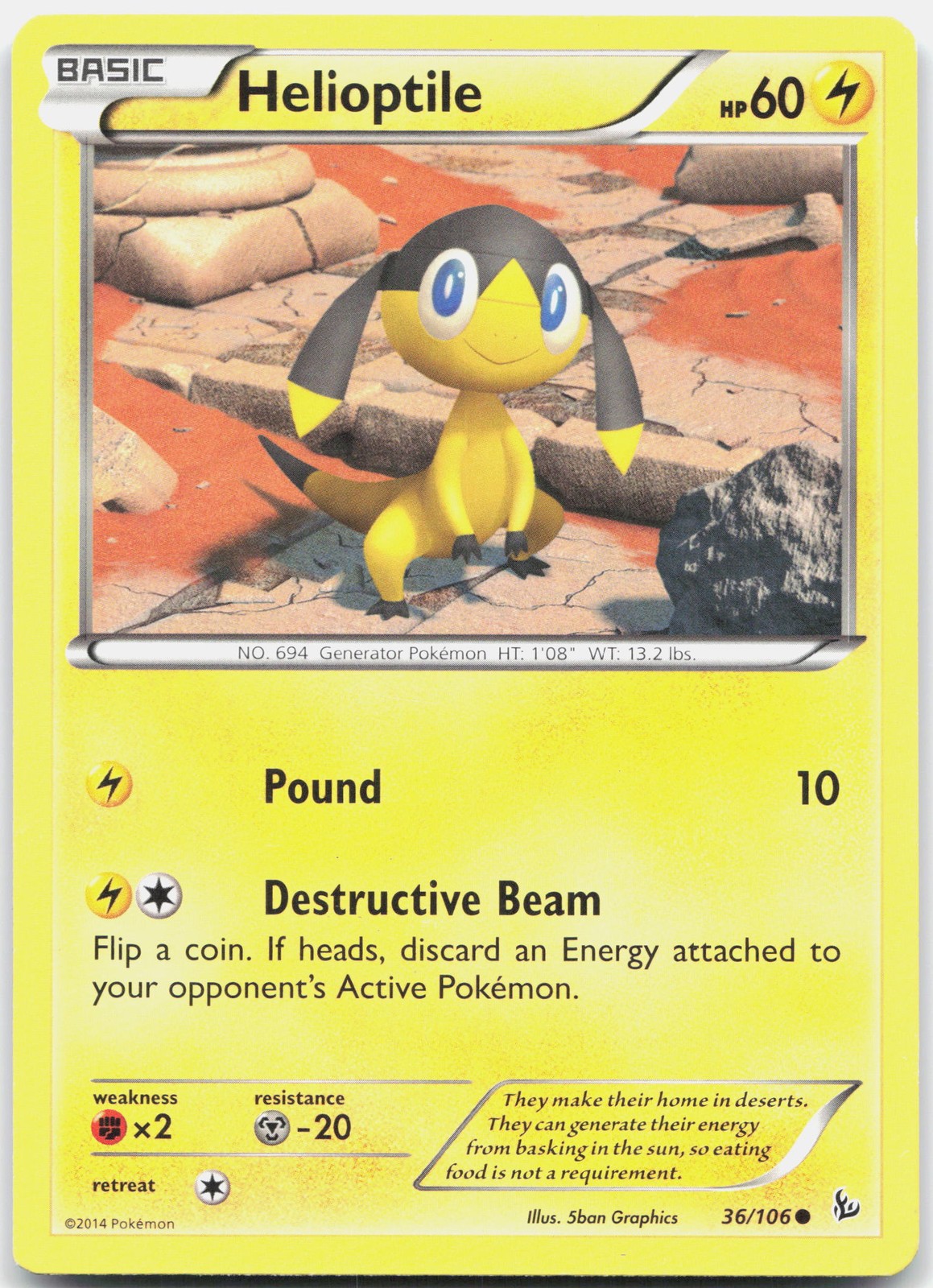 Helioptile Common XY - Flashfire 36/106 LP