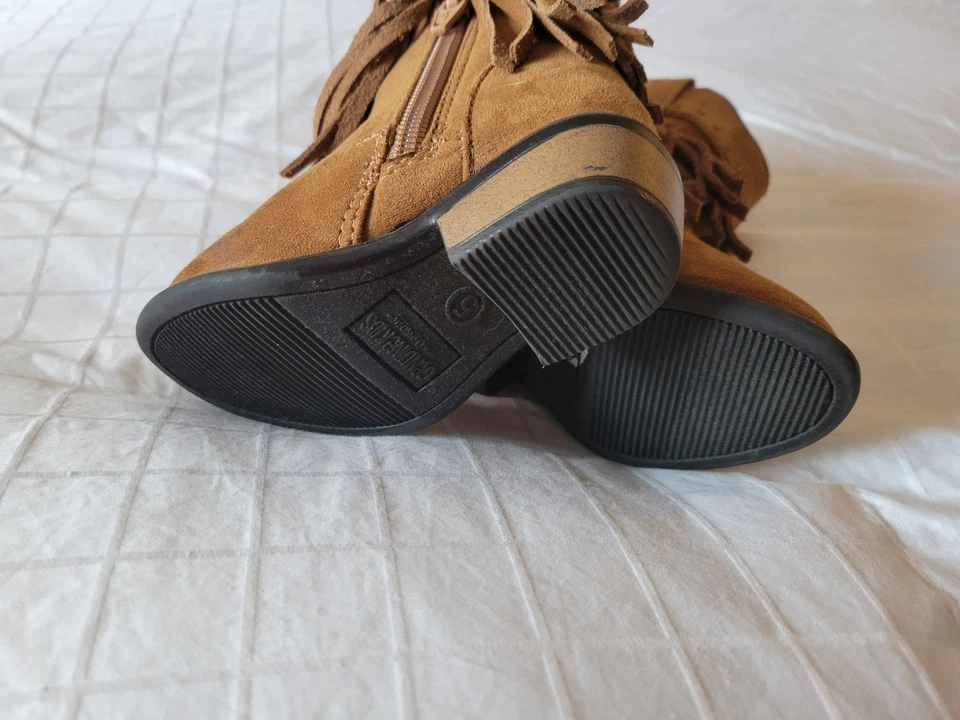 Oshkosh Niños Nuevas Niñas Imitación Gamuza Flecos Botas de Vaquero Talla 5 Niño Pequeño Marrón Foto 4 de 4