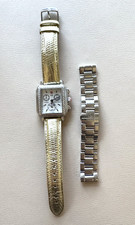 Michele Deco 33mm Silver Stainless Steel watch with 2 interchangeable Straps