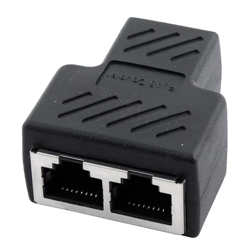RJ45 1 to 2 Port Female to Female Network Ethernet Socket LAN Splitter Adapter
