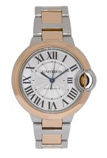 Cartier Ballon Bleu 33mm Rose Gold/Steel Automatic Watch B/P '18 W2BB0023 3753 2