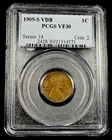 1909-S 1C Lincoln Wheat Cent VDB - PCGS VF30 - Remarkable First Year - Key Date
