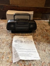 Vintage Suntone AM/FM Boom Box Radio Twin Speaker Mini Portable Novelty RR2600