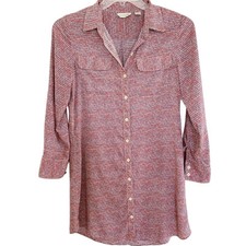 Anthropologie 11-1-Tylho Button Down Tunic Shirtdress Medium