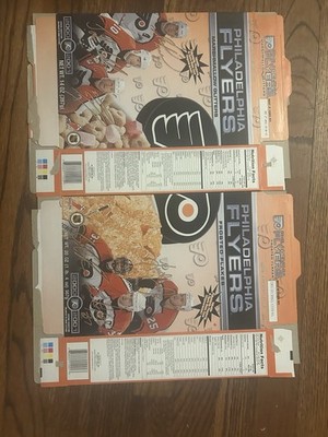 2000-2001 Philadelphia Flyers Frosted Flakes Boxes Set Of 2 Empty 