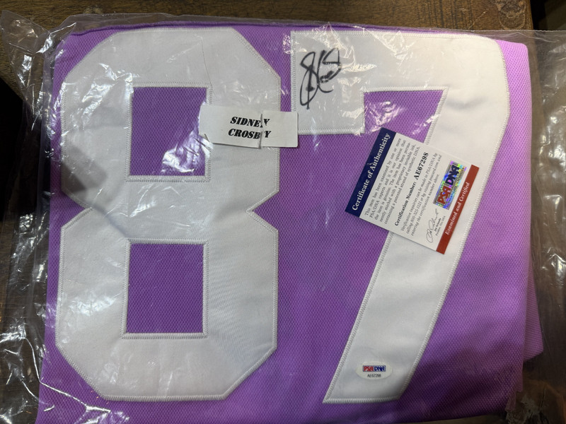 Sidney Crosby Signed Reebok Hockey Fights Cancer Penguins Jersey PSA DNA Auto