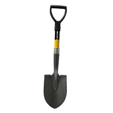  761 D-Handle Fiberglass Round Point Shorty Shovel, 26.5 Inch 