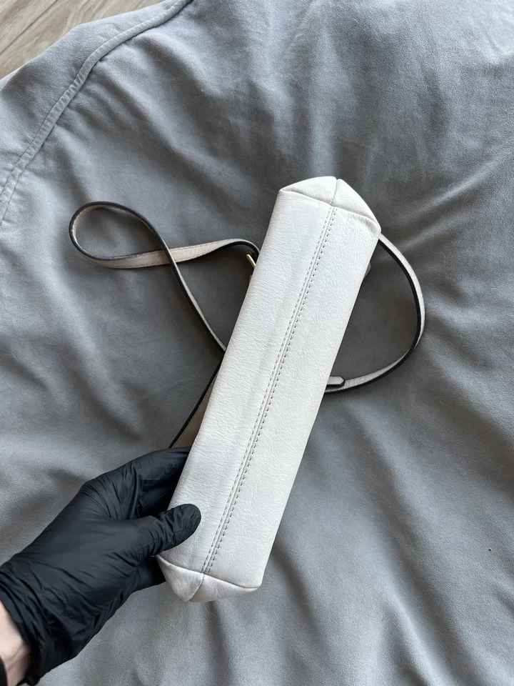 Mulberry 390207 Bolso de Hombro Cartera Cuero Grano Completo Marfil Vintage Foto 3 de 4