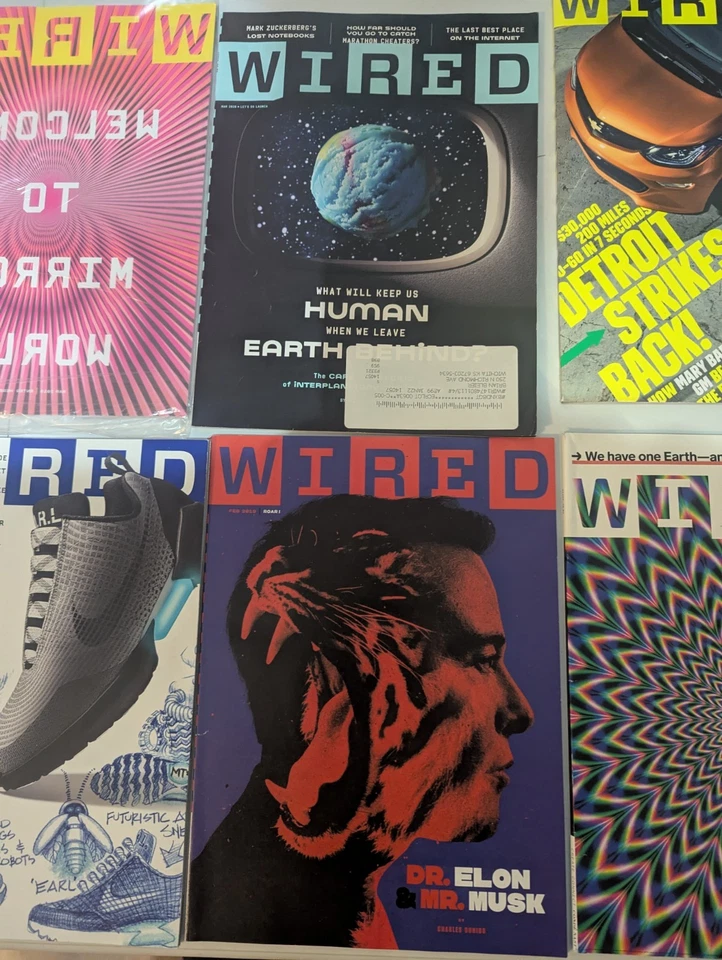 Huge Wired Magazine Lot, Various Years Some Never Opened Elon Mark Bezos - Image 4 of 4