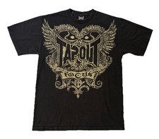 VTG Tapout Y2K Focus Dragon T-Shirt-Size Medium Black Double Sided