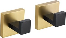 Bathroom Towel Hook Coat Black and Gold Robe Clothes Bath Wall Hooks for Kitchen