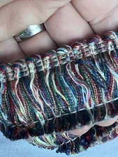 2 Yds Multi 1" Soft Brush Fringe Sewing Trim Upholstery Pillow