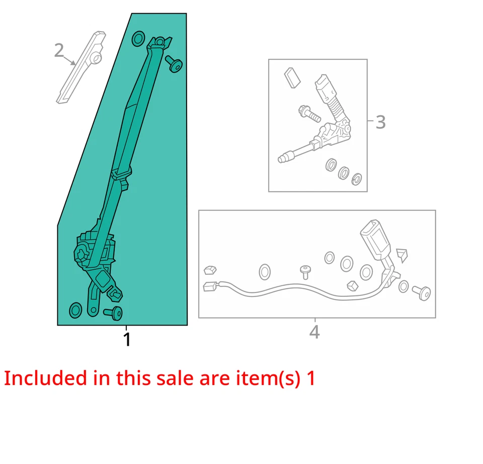 2014-2015 Acura Ilx passageiro direito cinto de segurança retrator dianteiro PFGH7 - Imagem 3 de 4
