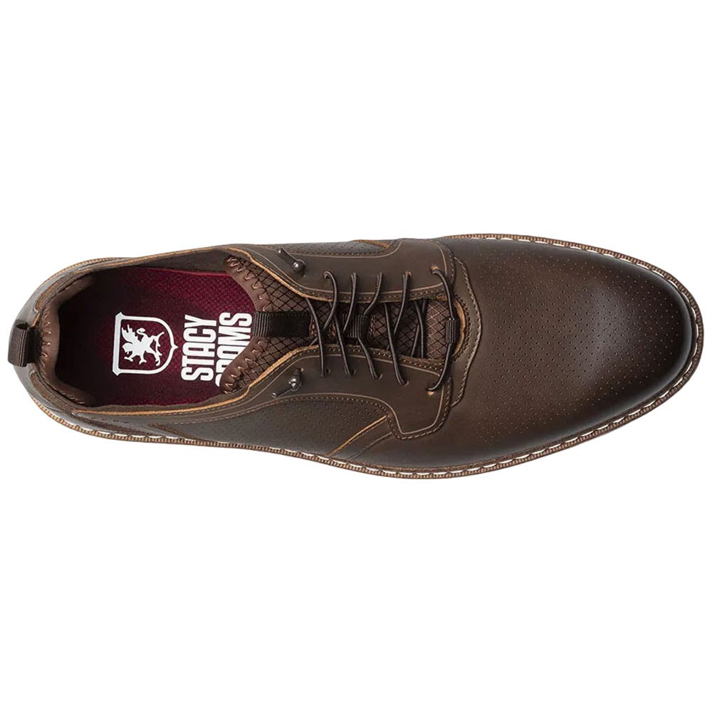 Stacy Adams Shoes Sync Plain Toe Elastic Lace Up Brown CH Size 15 — photo 2