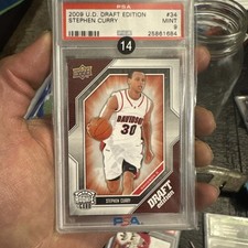 2009 Upper Deck Draft Edition Stephen Curry #34 PSA 9 RC Rookie Card. rookie card picture