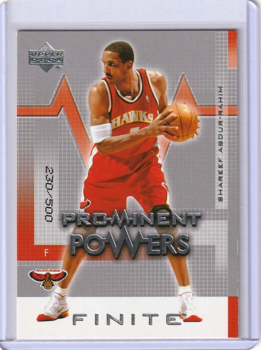 2003-04 Upper Deck Finite Prominent Powers 230/500 Shareef Abdur-Rahim #317