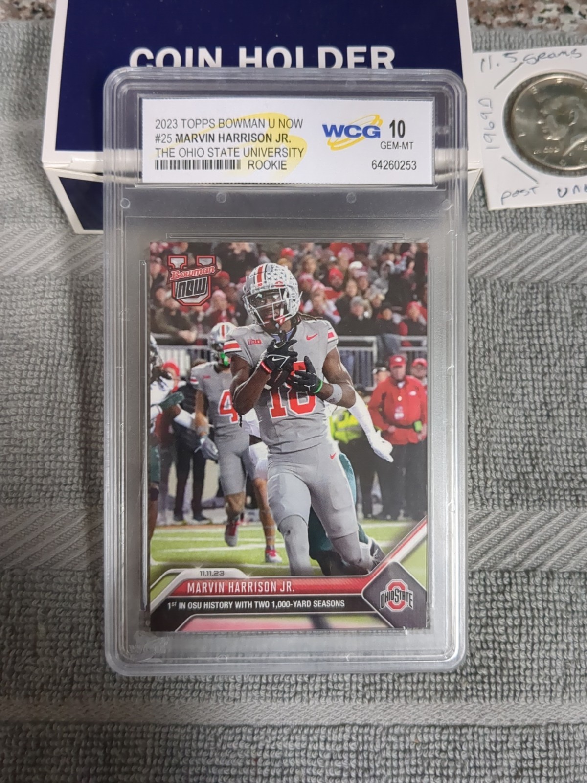 2023 Bowman U Now Marvin Harrison Jr. #25 /1889 (RC) Graded 10