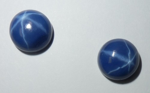 Blue Star Sapphire Round 10x10 mm Cabochon 6 Rayed Lab-created Opaque 5 pcs Lot - Picture 8 of 12