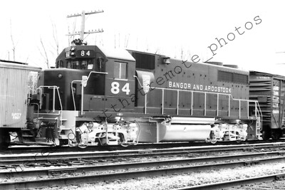 Bangor und Aroostook BAR 84 EMD GP38 Congress Park ILL 1969 Foto (3D) (RR)