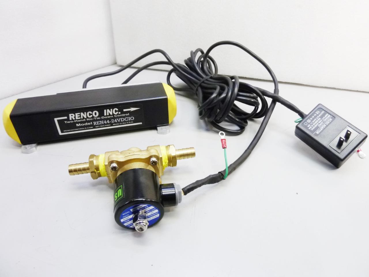 RENCO INC CONTROLS TwoHand NoTieDown Control REN4424VDCIO & Valve