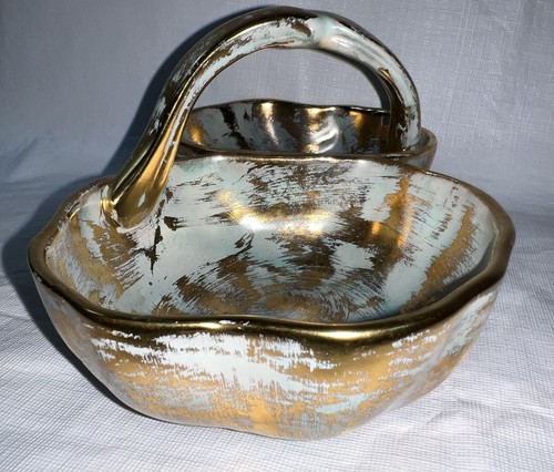 Vintage Stangl Hand Painted Double Candy Dish - Antique Gold - Bild 4 von 8