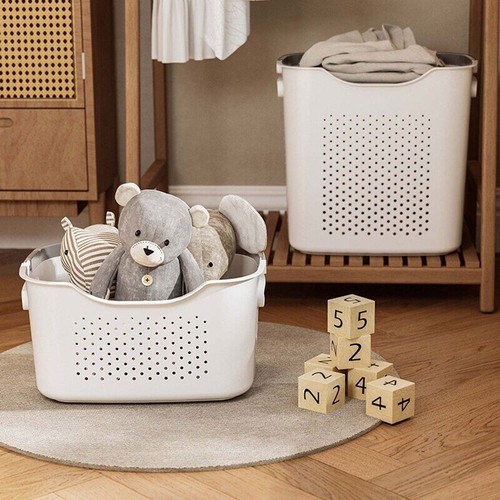 Thickened Dirty Clothes Basket Household Toilet Bathroom Laundry Basket - Picture 3 of 32