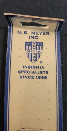 Vintage 1966 New Vietnam Insignia Bracket NS Meyers New York Specialist Badge - Picture 2 of 5