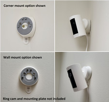 wall mount for Ring Indoor Compact Plug-In Cam  no drill, no damage to drywall 