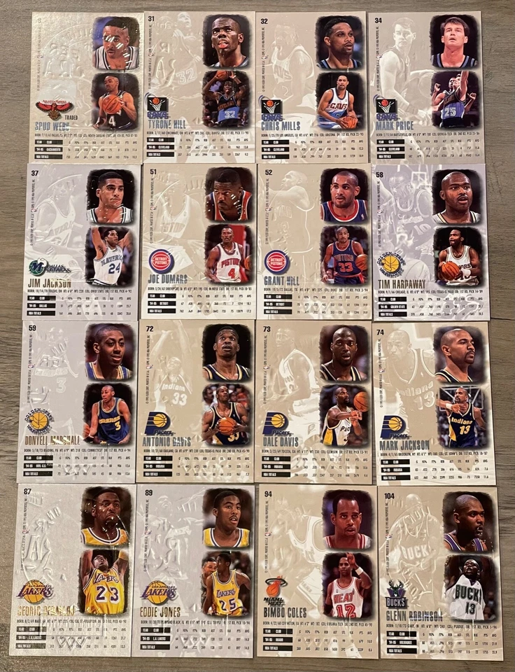 1995-96 Fleer Ultra Basketball Gold Medallion Edition Complete Your Set, U Pik 1 - Image 2 of 2