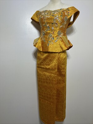 gold beaded dress Lady Black Tie - 4309 - Primavera - Keyhole Strapless Beaded Long Dress
