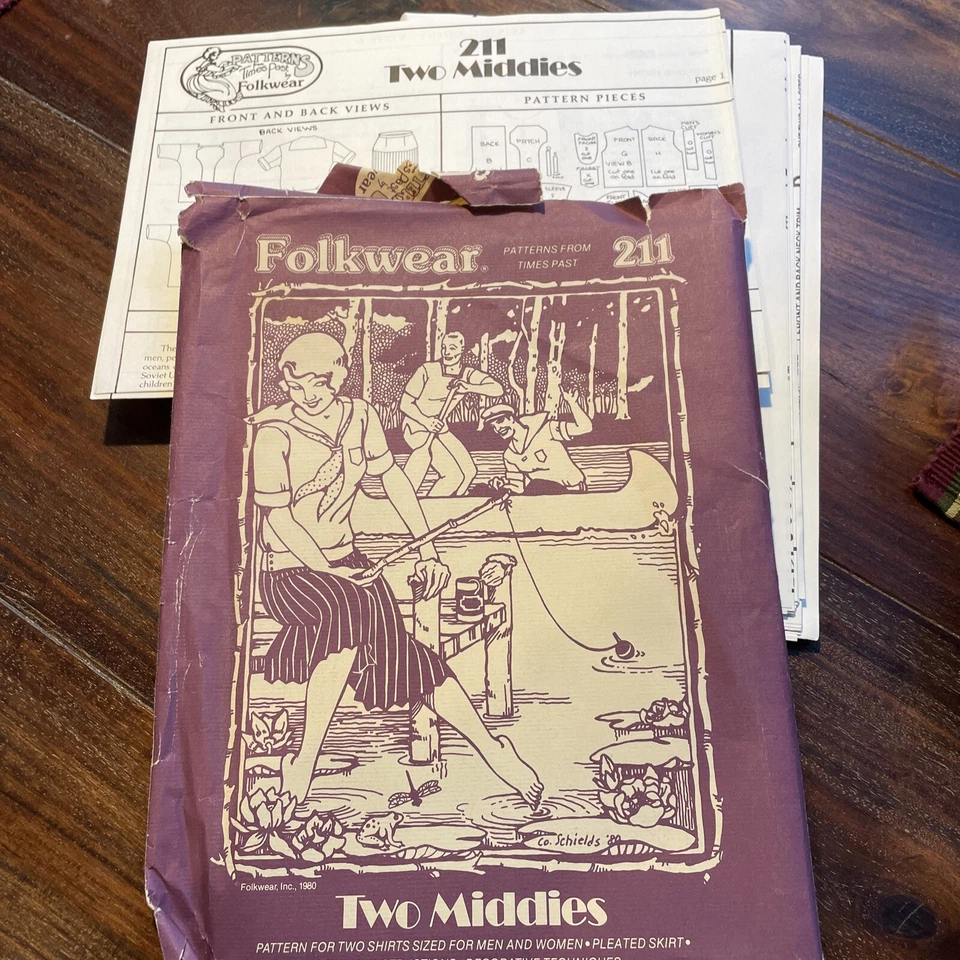 VTG Folkwear 211 Two Middies Sailing Shirts Sized for Men/Women S-M-L NEW! - Image 4 of 4