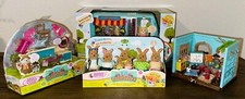 NUEVO Woodzeez Food Truck Guardería Cocina Bola de Algodón Conejo Familia Juego de 4