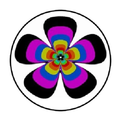 48 Retro Flower !!  ENVELOPE SEALS LABELS STICKERS 1.2'' ROUND
