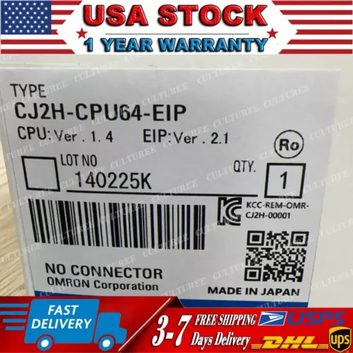 Omron PLC CJ2H-CPU64-EIP Programmable Controller Module CPU Unit New In Box