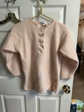 Allard Tracy Soft Pink Sweater XS 0 Angora Lambswool VNT 90s Pants Wool 8 Set