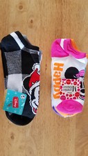 Two Sets Mickey Minnie Holiday Socks. Size 9-11