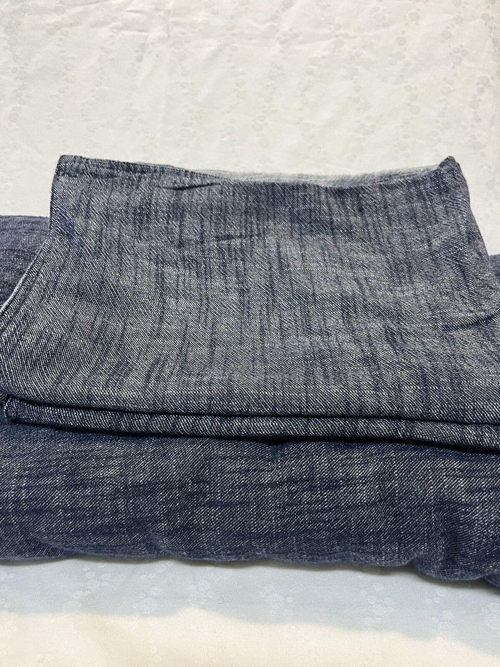 Pottery Barn Teen PB Teen Duvet Cover 3PC Queen navy blue chambray eBay