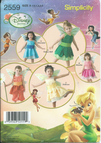 S 2559 sewing PATTERN Disney FAIRIES COSTUME Fawn Silvermist TinkerBell Iridessa - Afbeelding 1 van 1