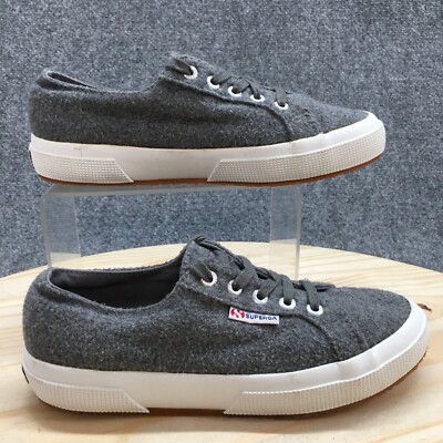 Superga Shoes Mens 6 Womens 7.5 Low Top Lace Up Sneakers S00AID0 Gray Fabric